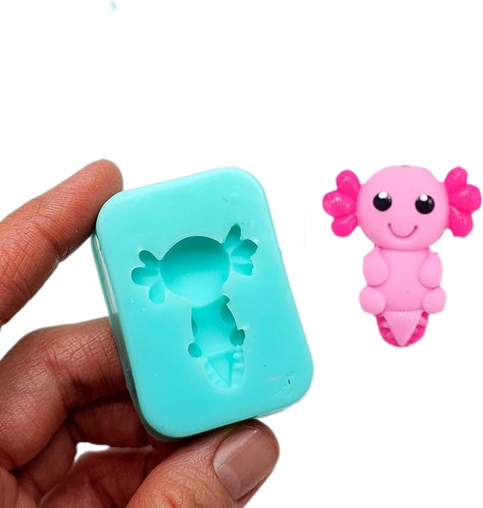 Axolotl Silicone mold Axolotl Earring ssilicone mold miniature axolotls mold Flexible mold NC060 candle embeds silicone mold soap making mold polymer clay mold