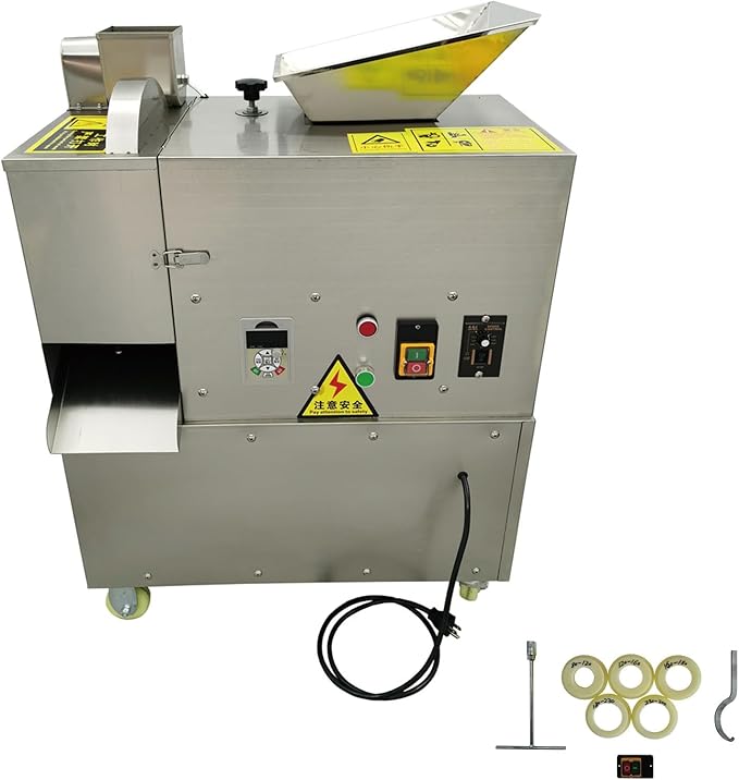 Dough Divider Machine, Commercial 70g-300g Adjustable Dough Dividing Machine, Multifunctional Electric Stainless Steel Bakery Equipment for Bread, Pizza, Dumplings 110V