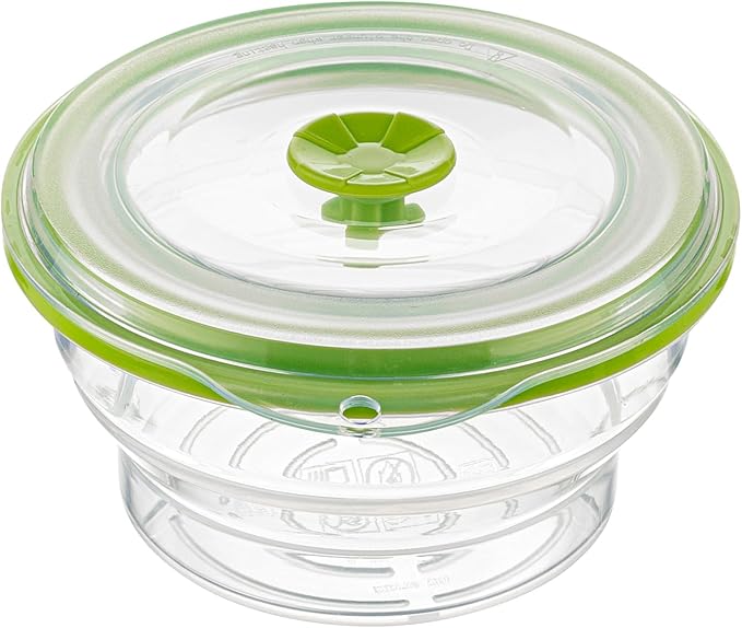 Restaurantware-Fresh Hero 16 Ounce Storage Containers, 20 Durable Airtight Food Containers - Microwavable, Freezable, Green Silicone Collapsible Container, Dishwashable, With Vented Lids