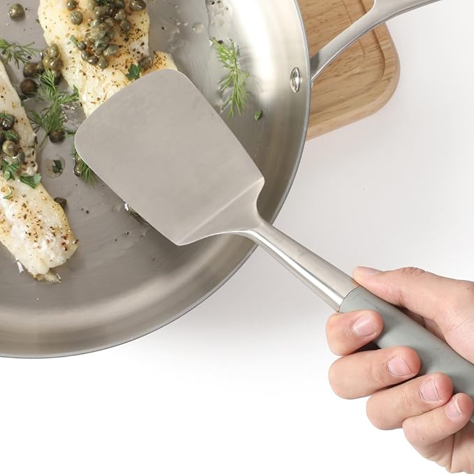 Calphalon Edge Stainless Steel Turner - Taupe