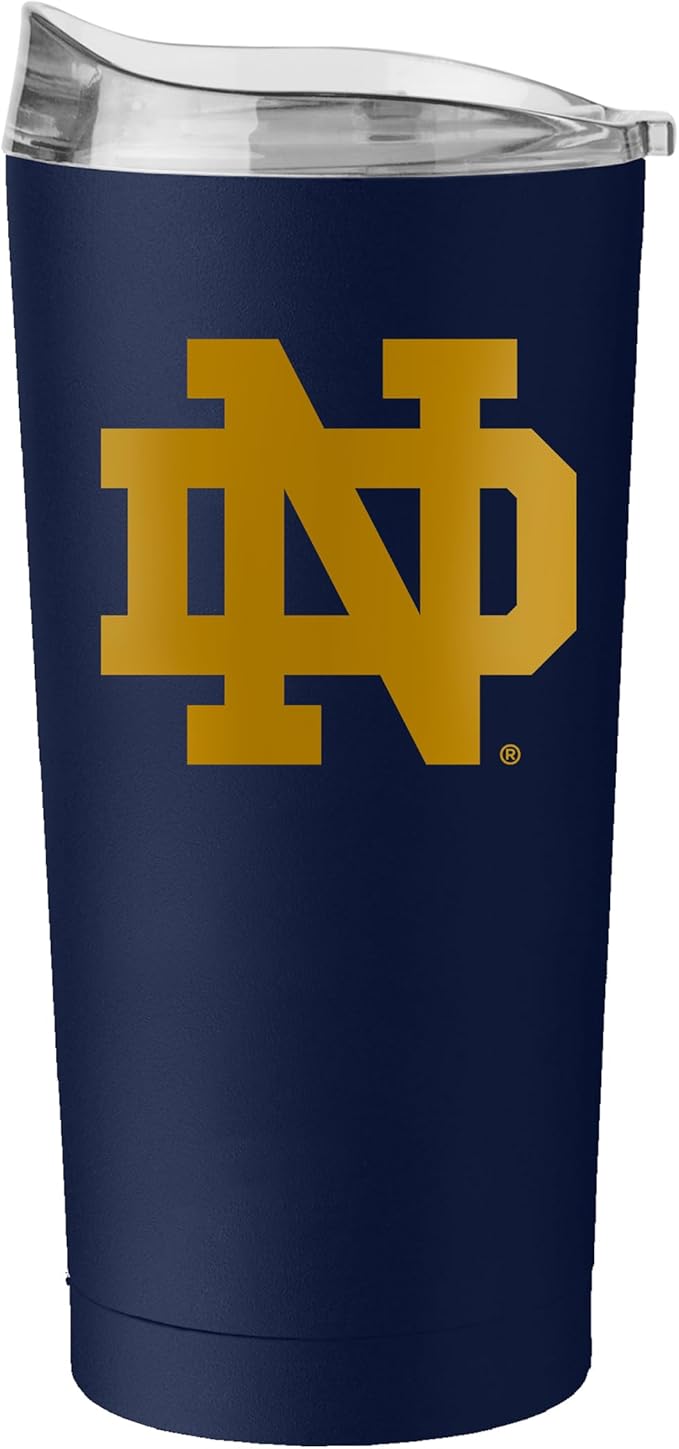 Logo Brands NCAA 20 oz Powder Coat Stainless Tumbler -Double-Wall Insulated Everday Tumbler for Hot or Cold Drinks, High Lip Lid, Team Color