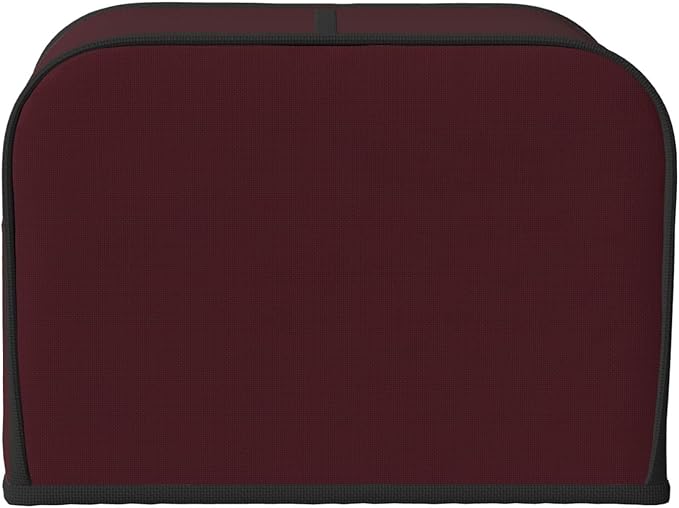 Dark Red Toaster Cover Bread Machine Cover Fits For 4 Slice Toasters Anti-Sputtering Bread Cover Washable Bread Maker Cover Dust Cover
