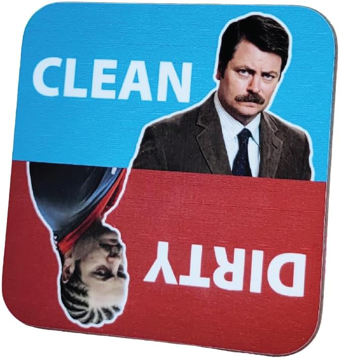 Ron Swanson Dirty Clean Dishwasher Magnet
