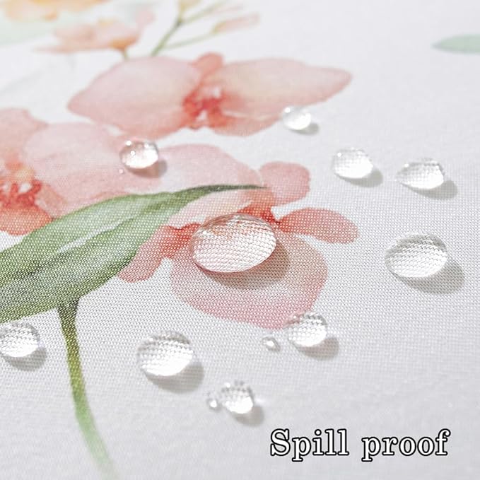 MATIRUG Spring Summer Tablecloths Rectangle 52x70 Inch, Spill Proof Watercolor Floral Table Cloth,Washable Wrinkle Free Print Green Fabric Table Cover for Picnic Patio Outdoor