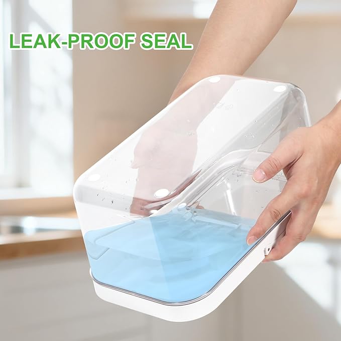Rice Flour Storage Container - 6.5 Qt | 12 Lbs Crystal-Clear Plastic Food Storage Container Bin with Flip-up Lid, Dry Food Holder for Kitchen Pantry Organization and Storage