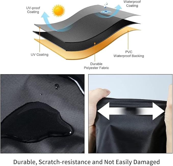 Heavy Duty Griddle Cover for Pit Boss 4-Burner Ultimate Griddle, Waterproof Black - 63" L×31" W×35" H