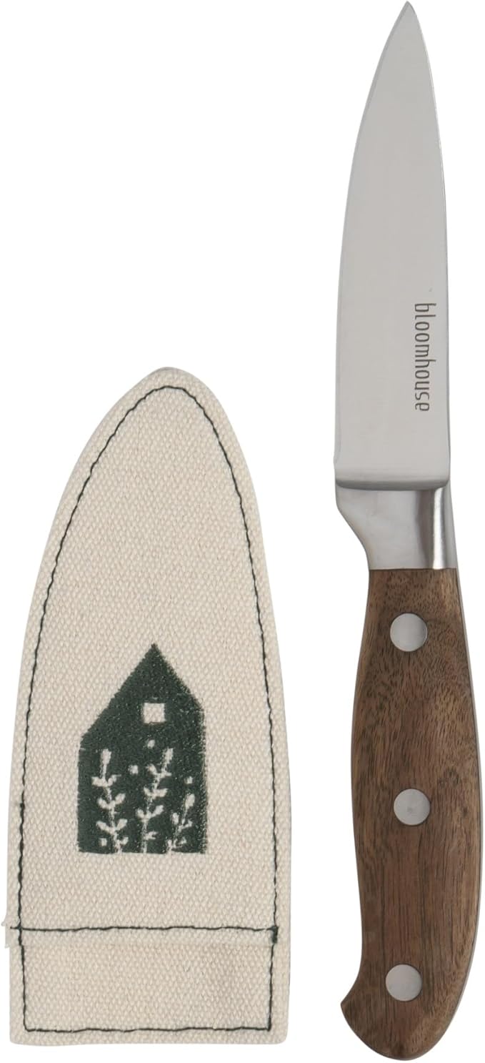 Bloomhouse 3.5 Inch German Steel Paring Knife W/Walnut Wood Forged Handle