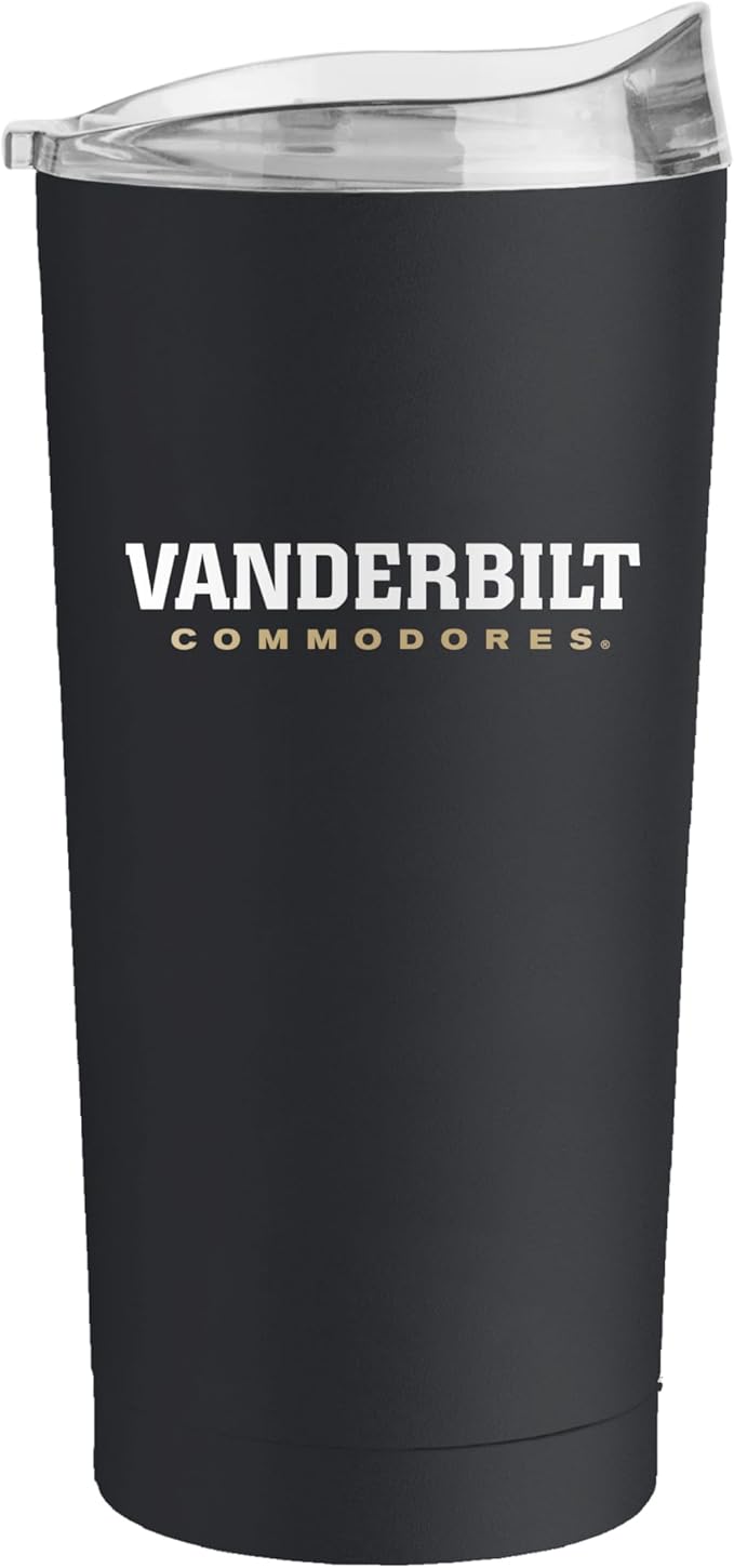 Logo Brands NCAA 20 oz Powder Coat Stainless Tumbler -Double-Wall Insulated Everday Tumbler for Hot or Cold Drinks, High Lip Lid, Team Color