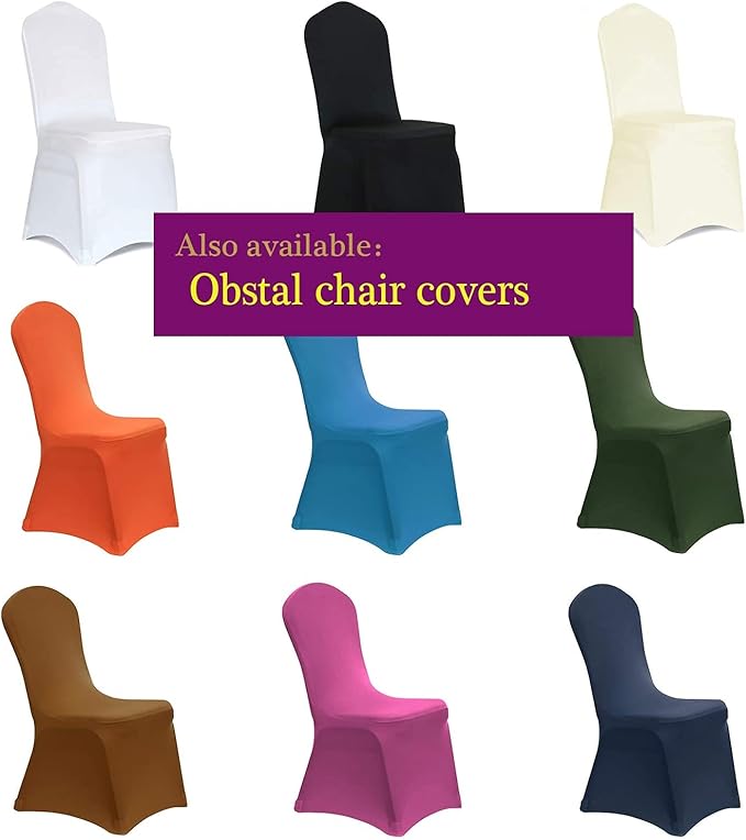 Obstal Stretch Spandex Table Cover for Standard Folding Tables - Universal Rectangular Fitted Tablecloth Protector for Wedding, Banquet and Party (Cream, 4 Ft)