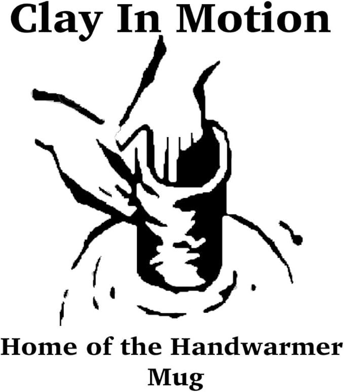 Clay in Motion Hand Warmer Coffee Mug – Handmade Coffee Mug With Comfortable Handle Contoured Pocket Hand Warming Ceramic Coffee Mug – Proudly Made in USA – Right Handed – 14 Oz - Raging Rapid