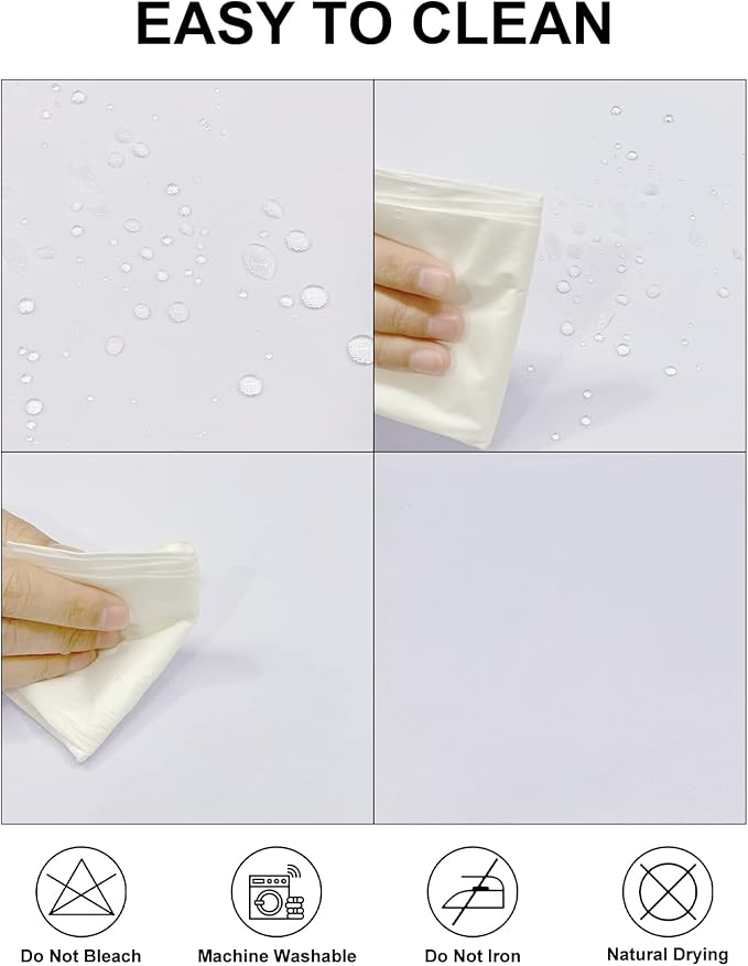 Fokitut 6 Pack Waterproof Rectangle Tablecloth, 60x120 Inch,Stain Resistant and Wrinkle Polyester Table Cloth, Fabric Table Cover for Kitchen Dining, Wedding, Party, Holiday Dinner-White
