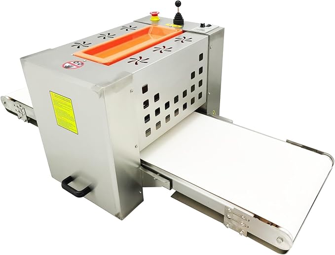 Mini Commercial Dough Sheeter, Desktop Electric 350mm Dough Pressing Machine, Reversible Roller Pastry Machine Thickness Range 0.04"-0.94"with 49.2 * 13.8" Belt for Baking Pastry 110V