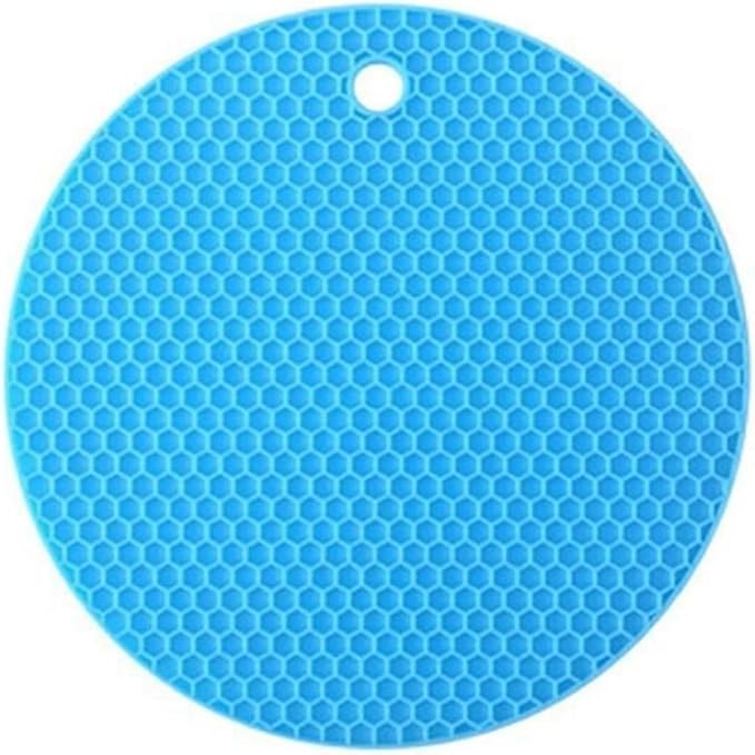 Silicone Mat Coaster Food Grade Material Placemat Non-Slip Table Mat Kitchen Accessories Gadgets Round Cup Mat 4pcs(D,18cm x 18cm(7.09in))
