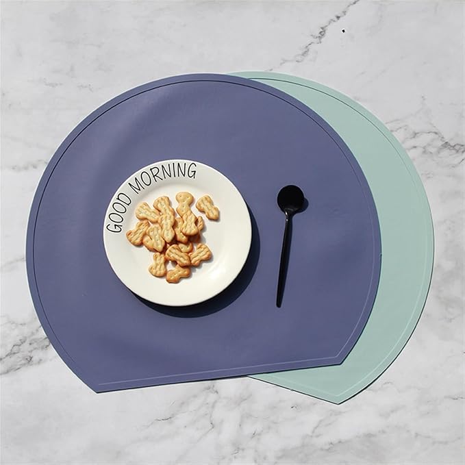 Silicone Tableware Pad Waterproof Placemat Table Mat Heat Insulation Anti-Skidding Washable for Kitchen Dining(Caramel Colour)
