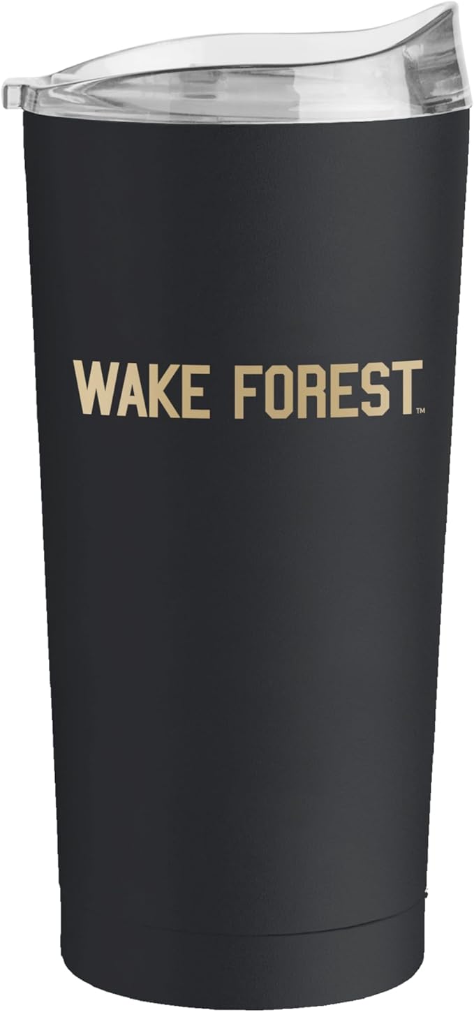 Logo Brands NCAA 20 oz Powder Coat Stainless Tumbler -Double-Wall Insulated Everday Tumbler for Hot or Cold Drinks, High Lip Lid, Team Color