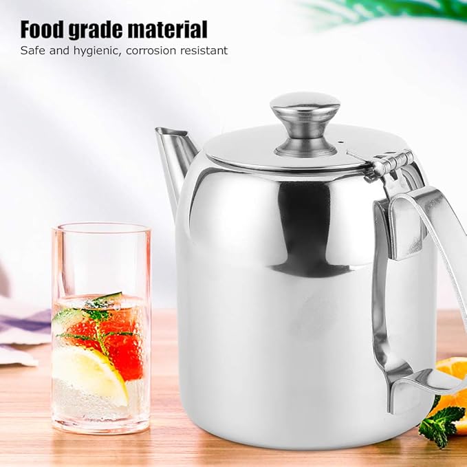 Stainless Steel Tea Kettle, 20 oz (500ml) Stovetop Teapot with Short Spout and Mirror Finish, Leak-Proof Coffee Pot and Carafe for Home, Kitchen, Hotel, Restaurant Use