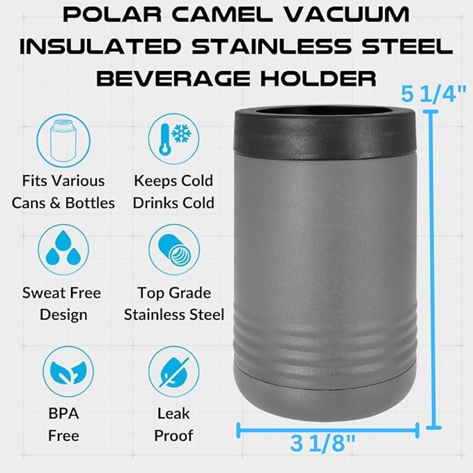 Personalized Insulated Can Cooler – Custom Can Holders for Drinks, Beer Coolers for and Bottle, Can Buddy Holder, Drink Sleeve, Soda Can Cooler – 12 oz & 16 oz, Vacuum Insulated