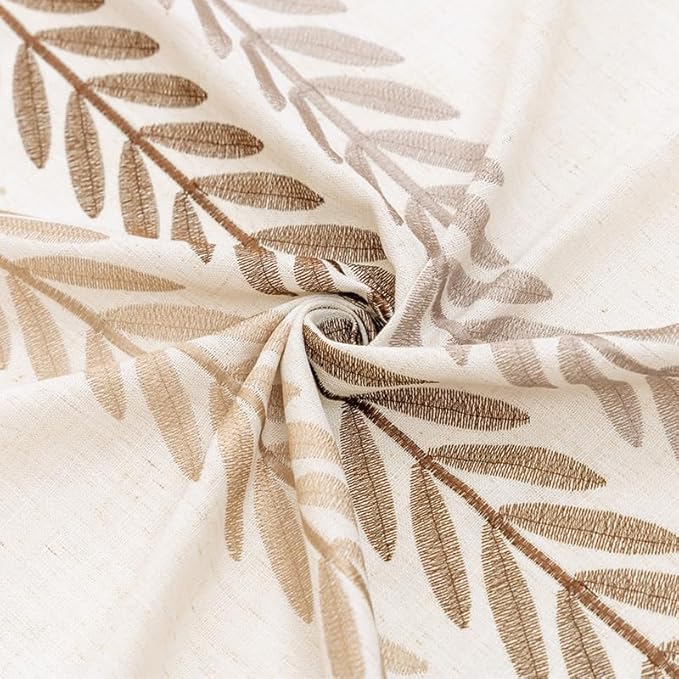 Pahajim Linen Tablecloth Rustic Rectangle Table Cloth Cotton Striped Tassels Tablecloths for Kitchen Dining Table Cover Square,55''x55'', 4 Seats