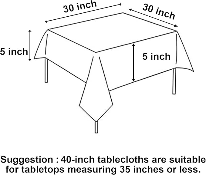 Hiasan Small Tablecloth for Square Tables - Waterproof and Spillproof Washable Fabric Table Cloth for Dining Room Kitchen Party (Tan, 40 x 40 Inch)