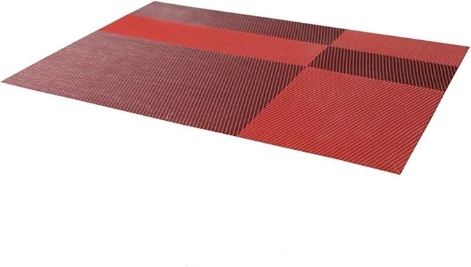 Heat-Stain Non-Slip Eco-Friendly Woven for Dining Table Washable PVC Kitchen Table Place Mats(JG-02,30X45CM_1PCS)