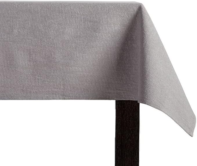 Caldo Rectangle Linen Tablecloth (Pewter)