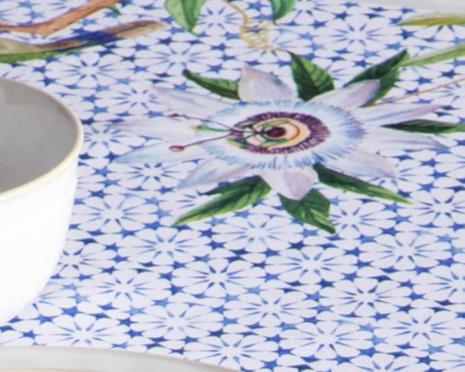 Maison d' Hermine Table Cloth Rectangle Table 100% Cotton 60 x 108 Inches Tablecloth Reusable Decorative for Dining Room Farmhouse Home Valentines Day Decorations Spring Summer - Passiflora