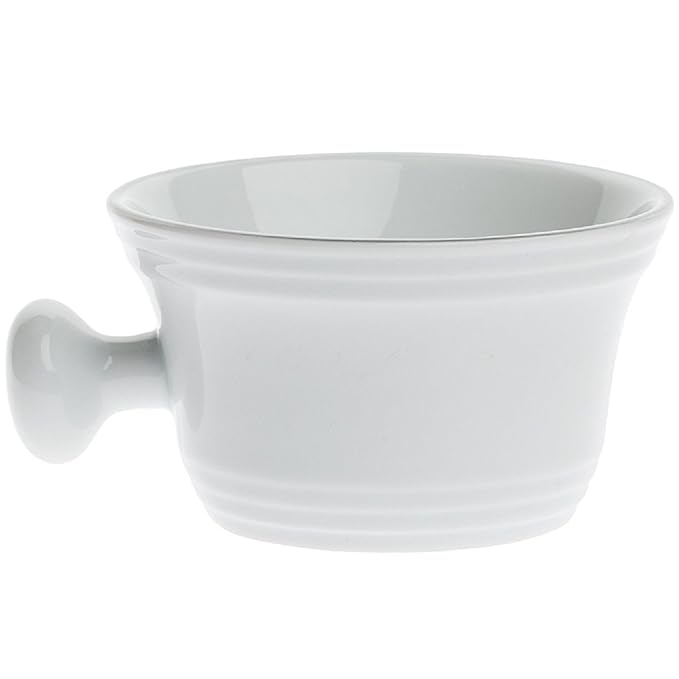 Fendrihan Porcelain Apothecary Shaving Mug, Hand-Painted Rim (Grey)