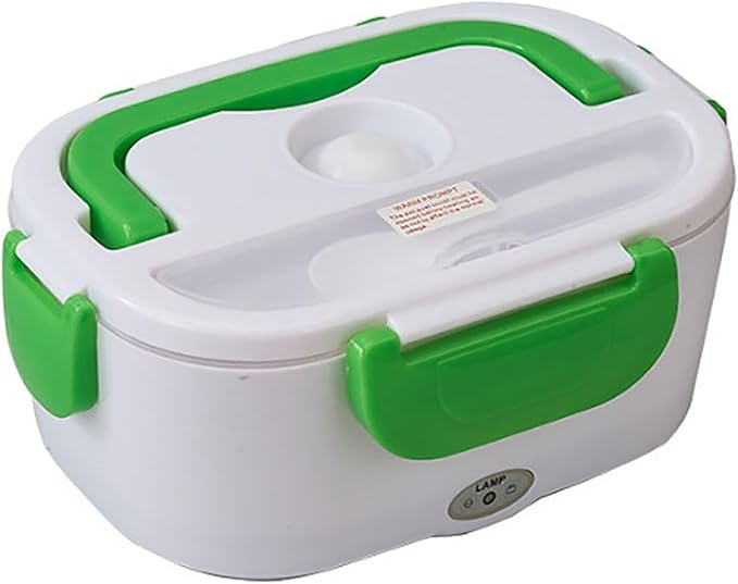 Food Warmer,Large Capacity Electric Lunch Box,1.5L Adult Hot Lunch Box,Electric Lunch Box With Fork And Spoon,Stainless Steel Liner,Removable Liner,Portable Lunch Warmer For Truck/Car/Office(Green)