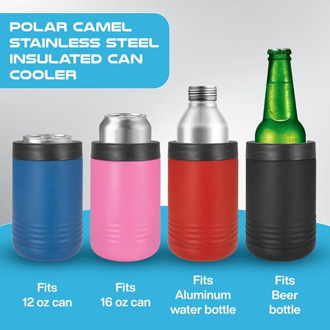 Personalized Insulated Can Cooler – Custom Can Holders for Drinks, Beer Coolers for and Bottle, Can Buddy Holder, Drink Sleeve, Soda Can Cooler – 12 oz & 16 oz, Vacuum Insulated