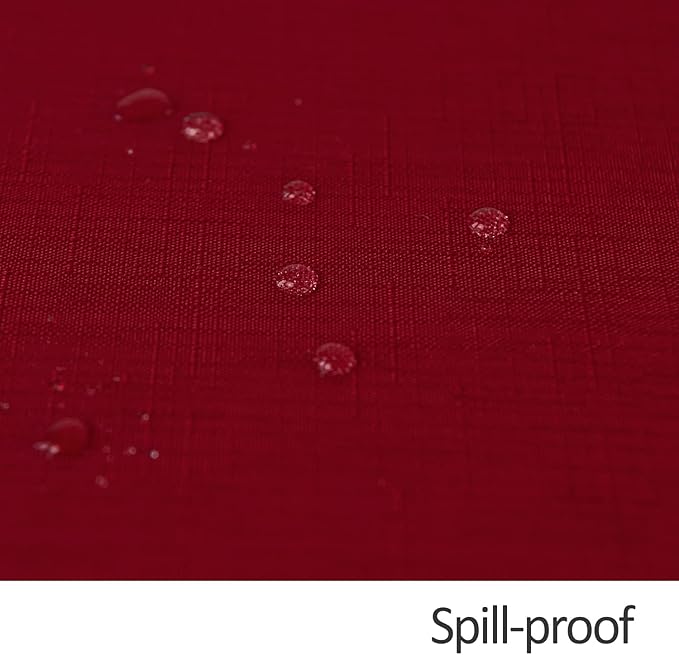 maxmill Round Linen Looking Textured Tablecloth Spill-Proof Wrinkle Free Soft Jacquard Table Cloth for Circular Table Cover, for Dining Room Banquet Christmas Parties Holiday Dinner, 70 Inch, Red