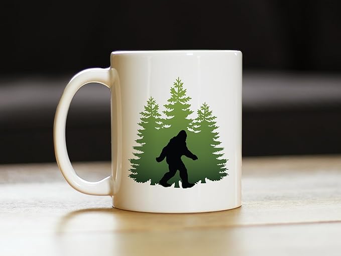 Bevvee Bigfoot Coffee Mug - Funny Bigfoot Gifts for Sasquatch Enthusiasts - 11oz White Ceramic Mug