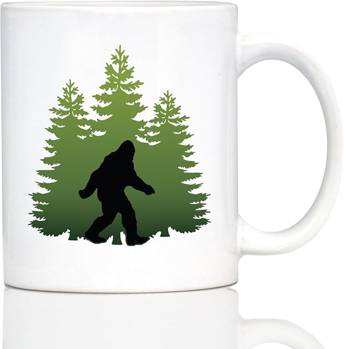 Bevvee Bigfoot Coffee Mug - Funny Bigfoot Gifts for Sasquatch Enthusiasts - 11oz White Ceramic Mug
