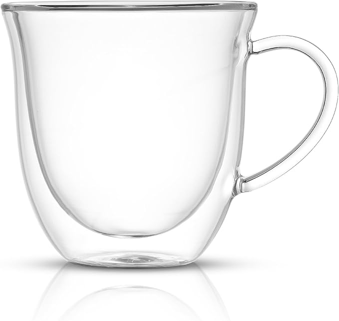 JoyJolt Serene Double Walled Insulated Glasses Coffee Mug (Set of 2) 13.5 Ounces