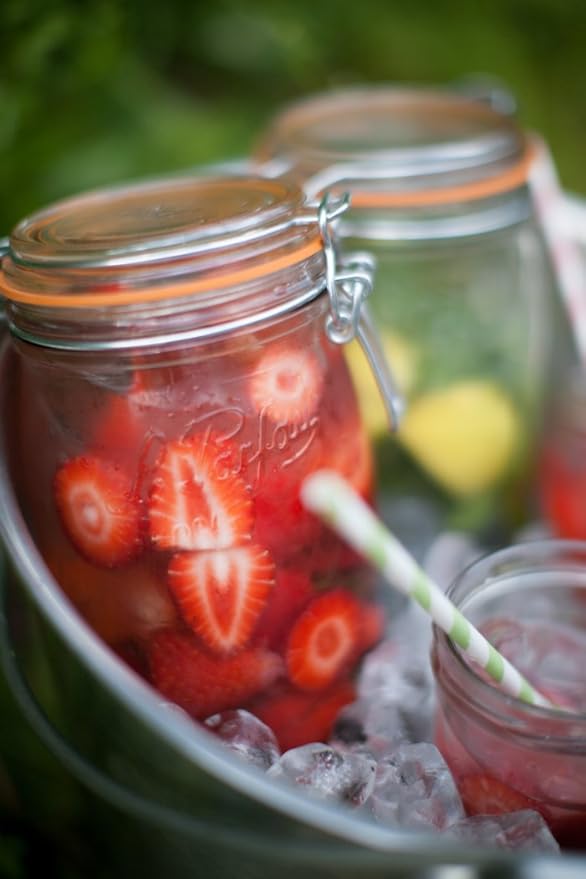 Le Parfait Super Jar, 1.5L French Canning Jar w/Round Body, Wide Mouth, Clear Jar (32oz/Quart & Half, 1 pk)
