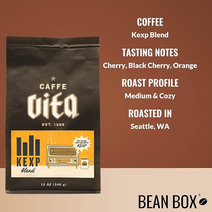 Kexp Blend - Roasted by Caffe Vita - Whole Bean Coffee - 12 Ounce Bag