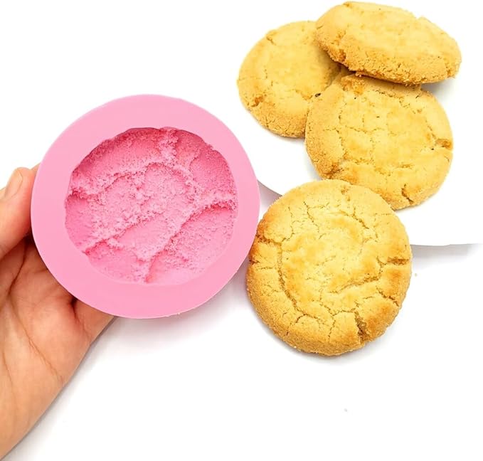 Natucraft Pink Silicone Realistic Sugar Cookie Mold, Candle Dessert Mold, Wax Melts Mold, Oven Safe Up to 395F, Latex Free, BPA Free, Phthalate Free