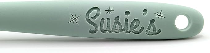 Customizable Silicone Spatula - Personalized Kitchen Tool for Unique Cooks - Heat-Resistant, Non-Stick, and Ergonomic - Your Name Embossed - Perfect Gift Idea (Mint Green)