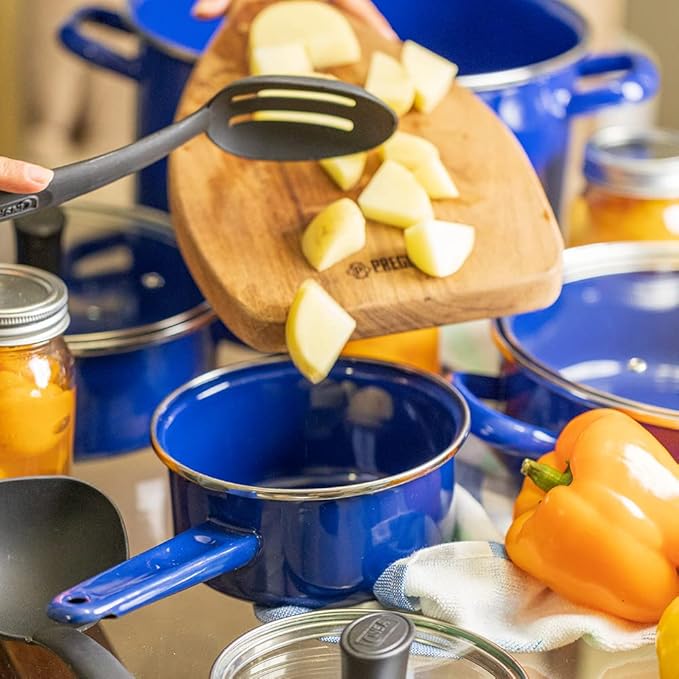Cinsa 11-Piece Cookware Set, Enamel on Steel, Compatible with Gas, Induction & Electric Stoves