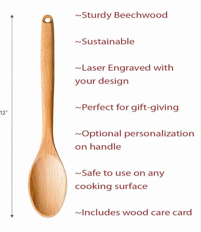 Fleur de Lis or Roux the Day or Peace Love & Gumbo Wooden Cooking Spoon, Choice of Engraved Wooden Spoons, Cajun Roux Spoons, New Orleans Louisiana Cooking Stocking Stuffer
