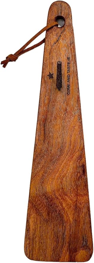 COWBOY SPATULA - Mesquite Wood Spatula, Handmade in Texas, Made in USA, Perfect for cast iron cookware, steel cookware, nonstick cookware - Personalization Optional (Come and Taste it - Cannon)