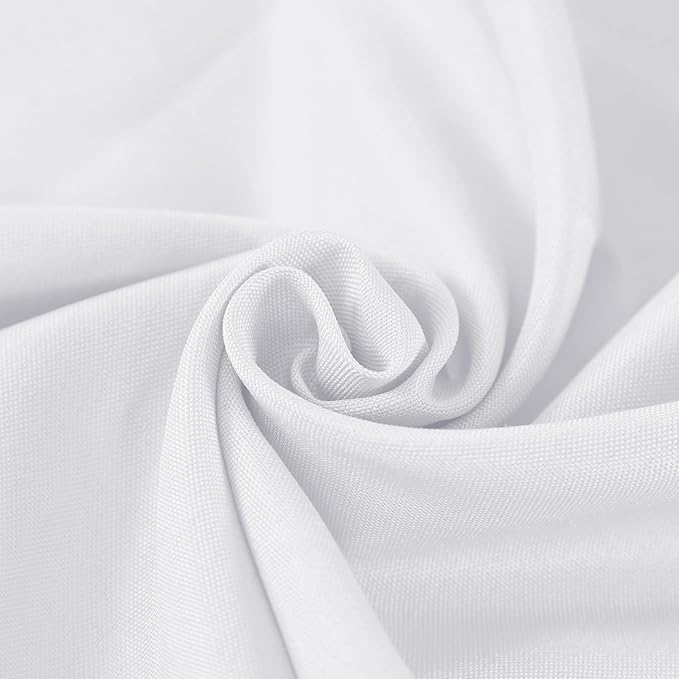 Fokitut 2 Pack Waterproof Rectangle Tablecloth, 60x120 Inch,Stain Resistant and Wrinkle Polyester Table Cloth, Fabric Table Cover for Kitchen Dining, Wedding, Party, Holiday Dinner-White