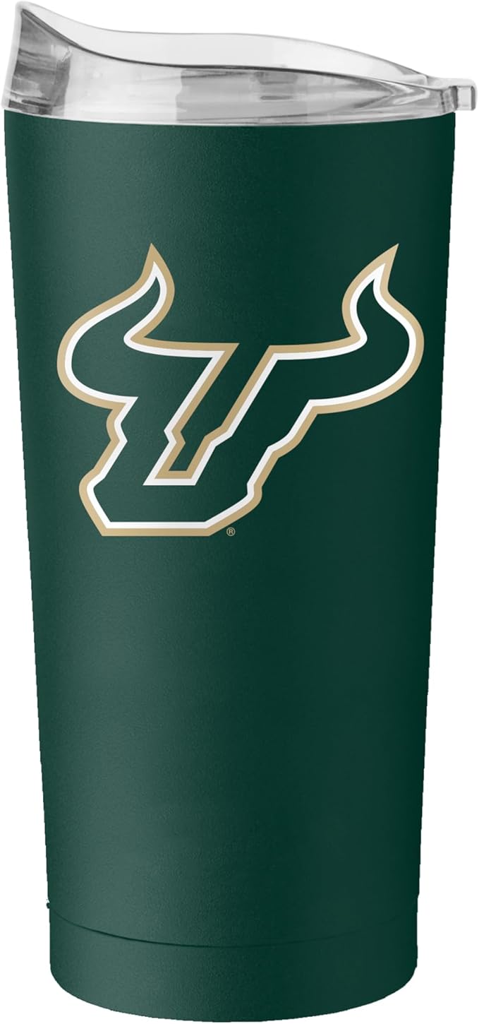 Logo Brands NCAA 20 oz Powder Coat Stainless Tumbler -Double-Wall Insulated Everday Tumbler for Hot or Cold Drinks, High Lip Lid, Team Color