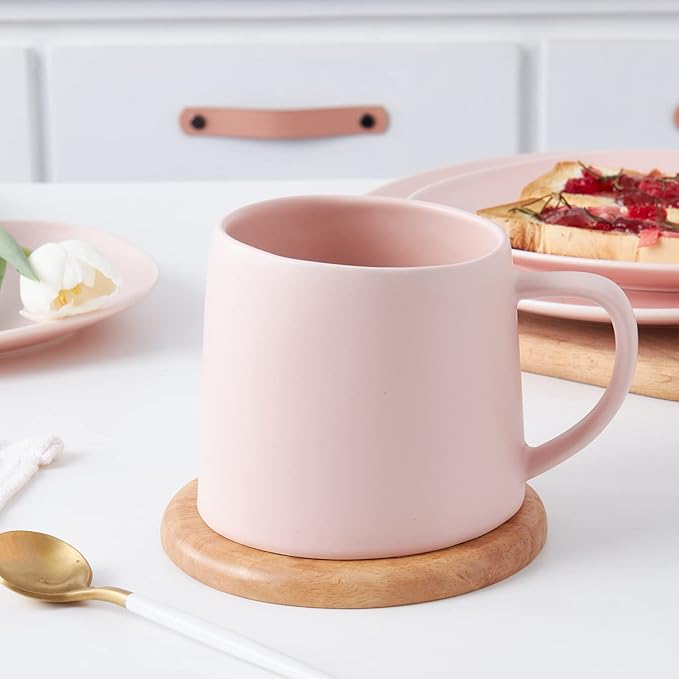 Stone Lain Delilah Mug 6-Piece Dish Set, Porcelain, Blush