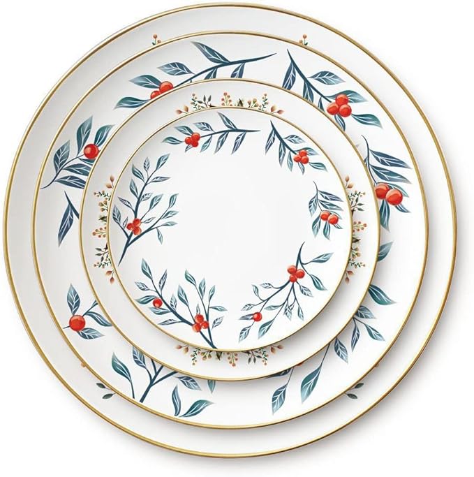 Plate Set Vintage Ceramic Plate Western Steak Plate Cutlery