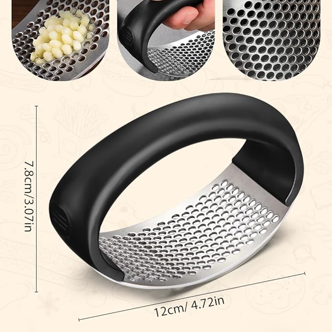 2024 Upgraded Stainless Steel Garlic Crusher - Garlic Crusher, Home Kitchen Utensils Portable Manual Garlic Crusher, Home & Kitchen Garlic Press (1pc)