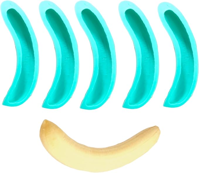 Whole Banana Mold – Silicone Mold for Wax, Soap, Resin – NC005 (Multi-Pack Options) (5)