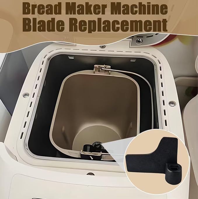2PCS Bread Maker Machine Blade Replacement, Compatible with Panasonic Breadmaker SD-B2510 SD-R2550, Non-Stick Mixing Accessories, Bread Machine Kneading Paddle(Black)