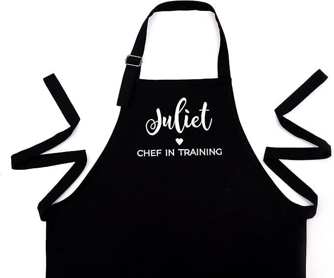 Kids Apron - Embroidered Personalized Cooking Custom Apron with Name, Adjustable, Cotton, with Pockets, for cooking
