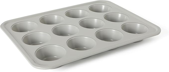 Calphalon Legacy 12 Cup Nonstick PFA Free Cupcake Muffin Pan - Taupe