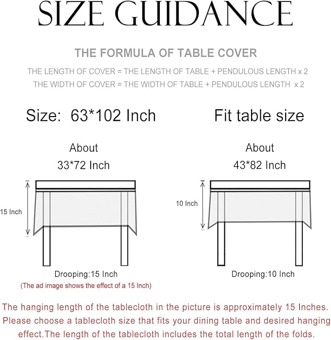 patdrea Designer Vintage Linen Long Rectangle Tablecloth,Green French Leaves Pattern Floral Table Cloth,Fall Decoration Cover for Kitchen Dining Christmas,Thanksgiving,63"x102"-Cecilia a